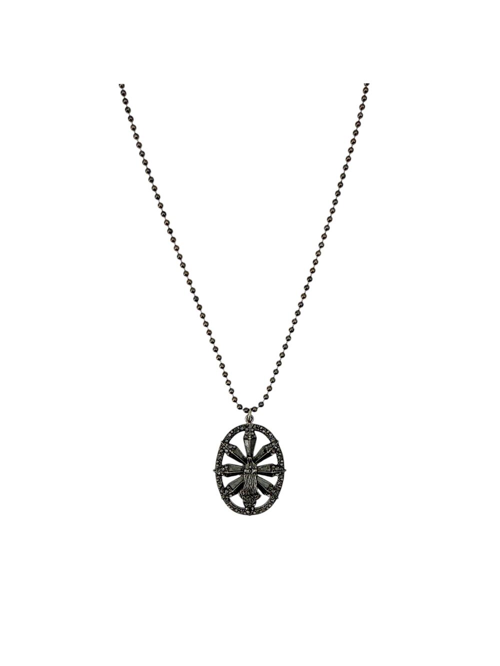 VIRGINS SAINTS & ANGELS VSA Twilight Virgin Charm in Gunmetal